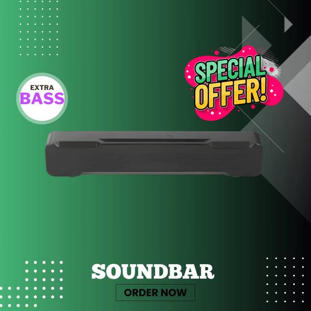 GUGGU Bluetooth Soundbar Speaker With 12H Playback HD Stereo for Phone/PC/TV/Laptop187 20 W Bluetooth Soundbar