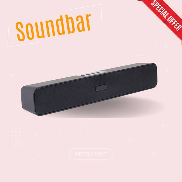 Clairbell Bluetooth Soundbar Speaker 12Hrs Playback, HD Stereo for Phone/PC/TV/Laptopi124 20 W Bluetooth Soundbar