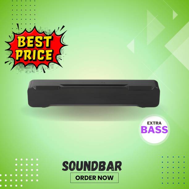 GUGGU Bluetooth Soundbar Speaker With 12H Playback HD Stereo for Phone/PC/TV/Laptop373 20 W Bluetooth Soundbar