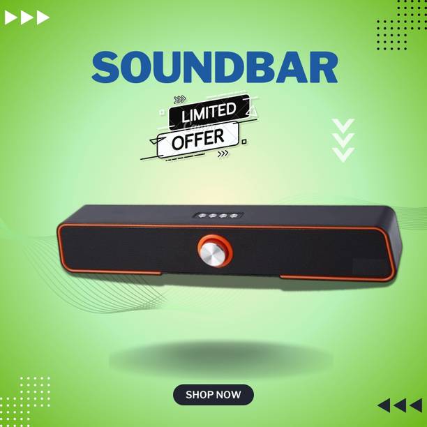 GUGGU 10W Bluetooth Soundbar with 4 Hours Wireless Playback Bluetooth SpeakersER623 10 W Bluetooth Soundbar