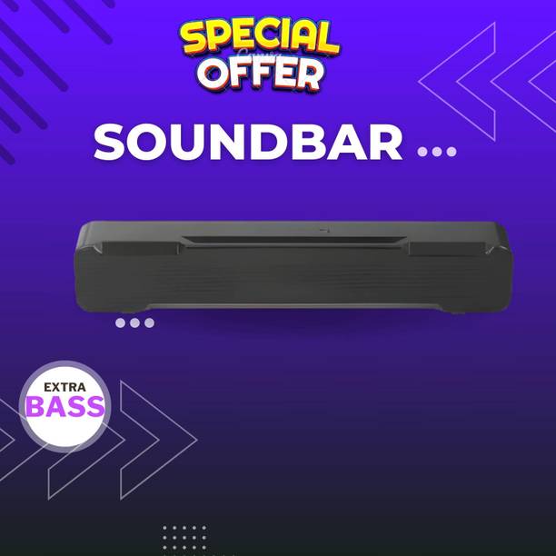 GUGGU Bluetooth Soundbar Speaker With 12H Playback HD Stereo for Phone/PC/TV/Laptop39 20 W Bluetooth Soundbar