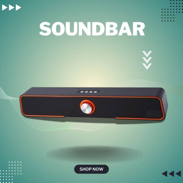 GUGGU 10W Bluetooth Soundbar with 4 Hours Wireless Playback Bluetooth SpeakersER264 10 W Bluetooth Soundbar