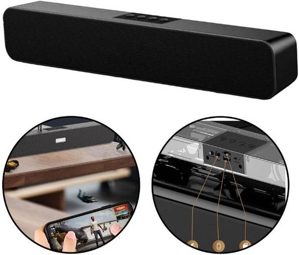 Bxeno Bluetooth Soundbar Moviebar Party Light With High Powerful Sound Quality,(BLACK) 19 W Bluetooth Soundbar