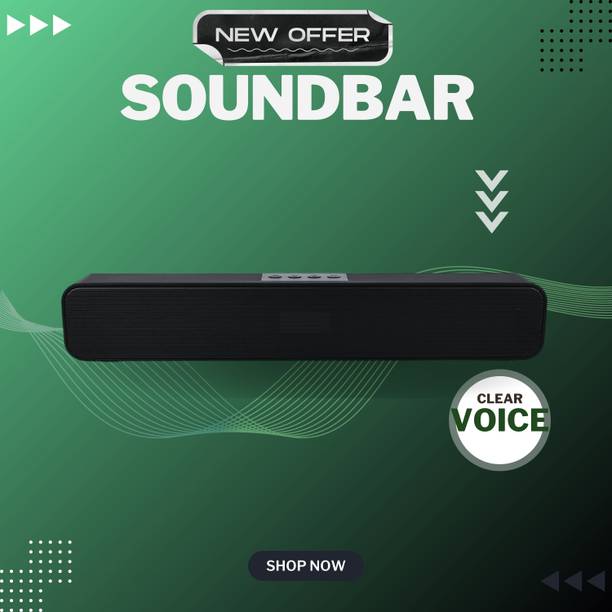 Clairbell Bluetooth Soundbar Speaker 12Hrs Playback, HD Stereo for Phone/PC/TV/Laptopi498 20 W Bluetooth Soundbar