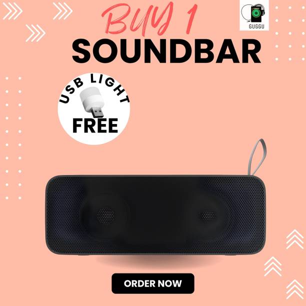 GUGGU 20W Bluetooth Soundbar with 6 Hours Wireless Playback Bluetooth SpeakersOL44 20 W Bluetooth Soundbar