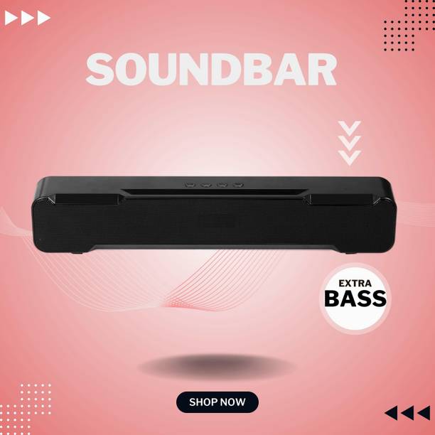 GUGGU 20W Bluetooth Soundbar with 4 Hours Wireless Playback Bluetooth Speakers5DX108 20 W Bluetooth Soundbar