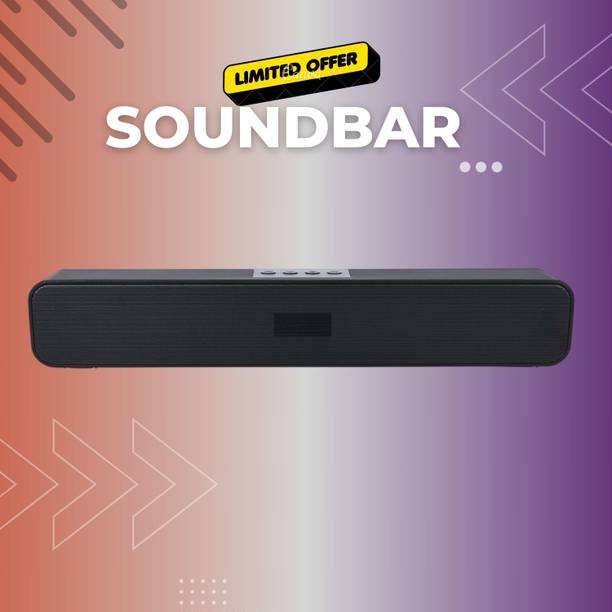 NANDGHER Bluetooth Soundbar with 4 Hours Wireless PlayTime Bluetooth Speakers S208 20 W Bluetooth Soundbar