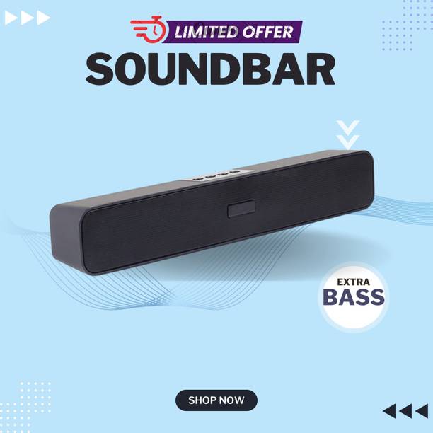 FRONY Bluetooth Soundbar Speaker 12Hrs Playback, HD Stereo for Phone/PC/TV/Laptopi39 20 W Bluetooth Soundbar