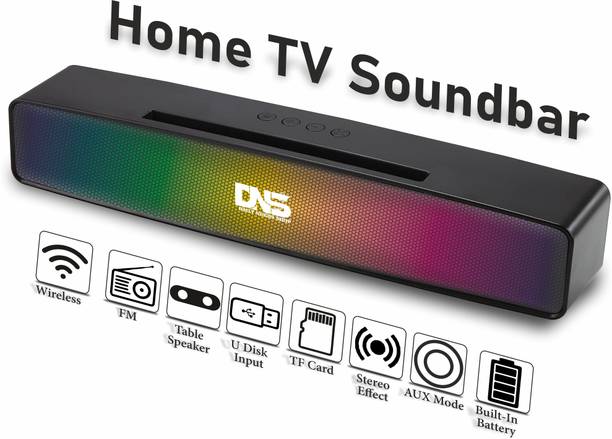 Daily Needs Shop Wireless Home TV Speaker Soundbar WIth RGB Light USB/TF Card/AUX Supported 10 W Bluetooth Soundbar