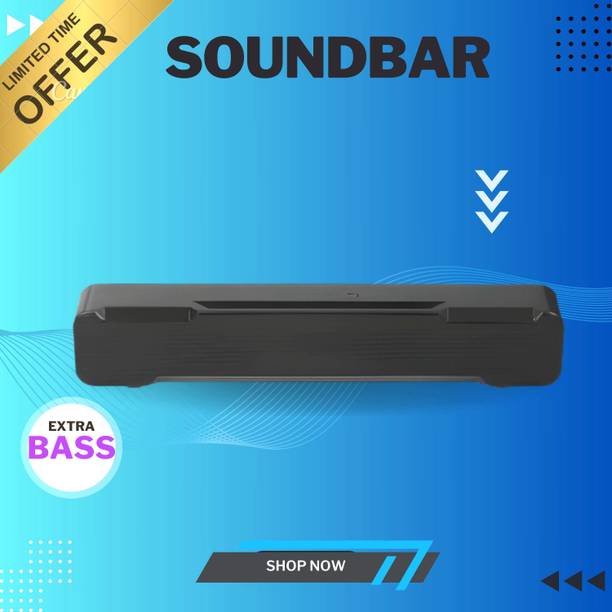 GUGGU Bluetooth Soundbar Speaker With 12H Playback HD Stereo for Phone/PC/TV/Laptop168 20 W Bluetooth Soundbar