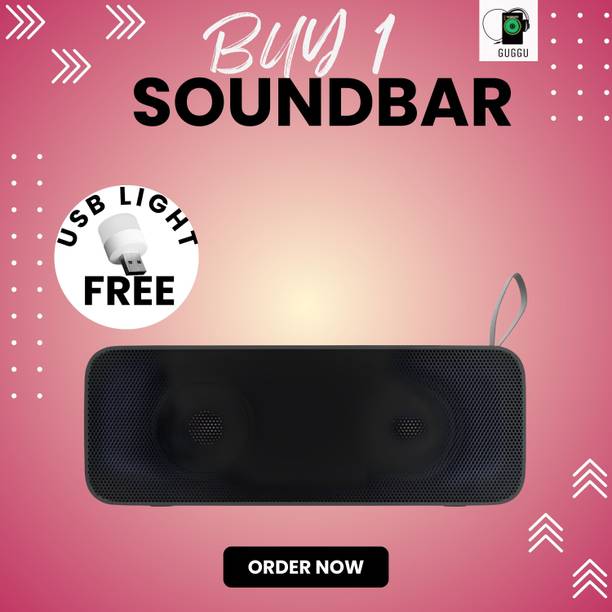 GUGGU 20W Bluetooth Soundbar with 6 Hours Wireless Playback Bluetooth SpeakersOL114 20 W Bluetooth Soundbar