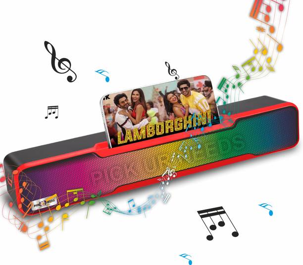Pick Ur Needs Wireless Soundbar Speaker With RGB Light 1500mAh 7Hrs Playtime USB/Aux/TF card 10 W Bluetooth Soundbar