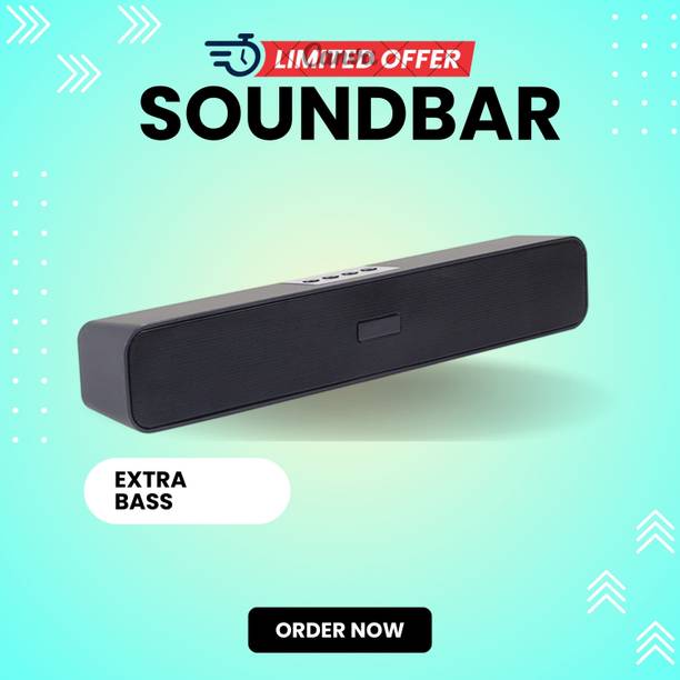 FRONY Bluetooth Soundbar Speaker 12Hrs Playback, HD Stereo for Phone/PC/TV/Laptopi62 20 W Bluetooth Soundbar