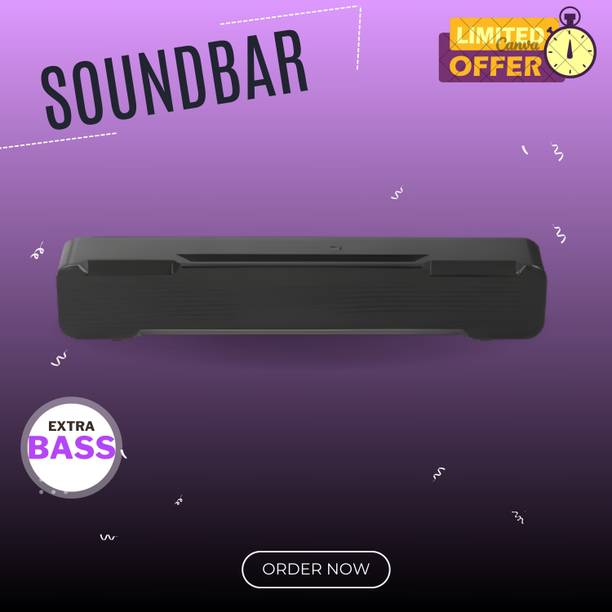 Clairbell Bluetooth Soundbar Speaker With 12H Playback HD Stereo for Phone/PC/TV/Laptop469 20 W Bluetooth Soundbar