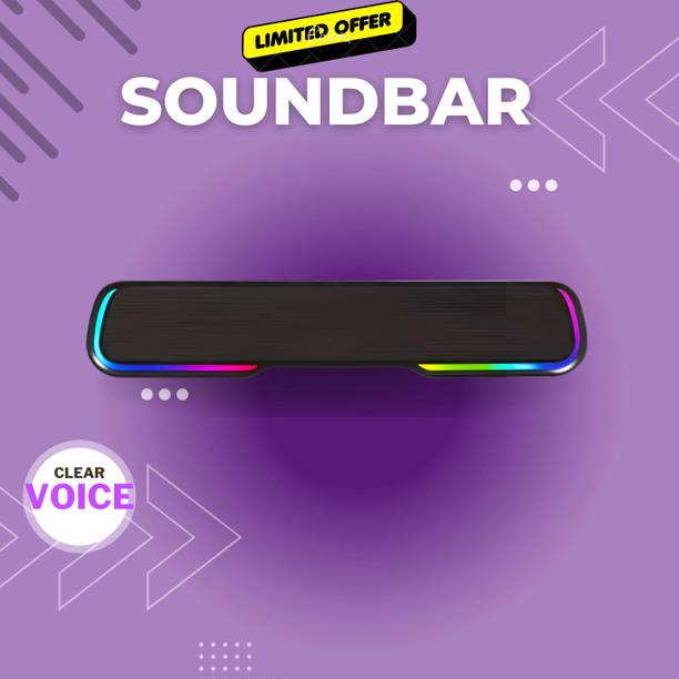SYARA Bluetooth Soundbar Speaker 25W BTv5.1, AUX TF Card USB Upto 7 Hrs Playbacki67 25 W Bluetooth Soundbar