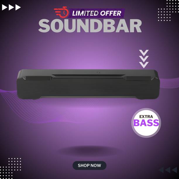 FRONY Bluetooth Soundbar Speaker With 12H Playback HD Stereo for Phone/PC/TV/Laptop342 20 W Bluetooth Soundbar