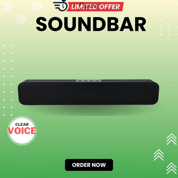GUGGU Bluetooth Soundbar Speaker 12Hrs Playback, HD Stereo for Phone/PC/TV/Laptopi494 20 W Bluetooth Soundbar