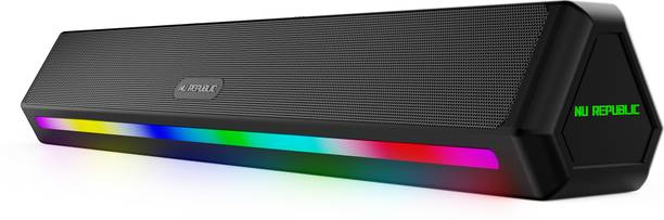 Nu Republic PartyBox 240 With 16 Hrs Playtime, Dual 52mm Dynamic Driver, Multi RGB LED Light 24 W Bluetooth Speaker