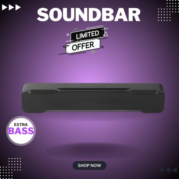 FRONY Bluetooth Soundbar Speaker With 12H Playback HD Stereo for Phone/PC/TV/Laptop432 20 W Bluetooth Soundbar