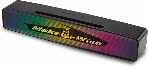 Make Ur Wish Wireless Home TV Soundbar Speaker WIth RGB Disco Light USB/AUX/TF Card Supported 10 W Bluetooth Soundbar