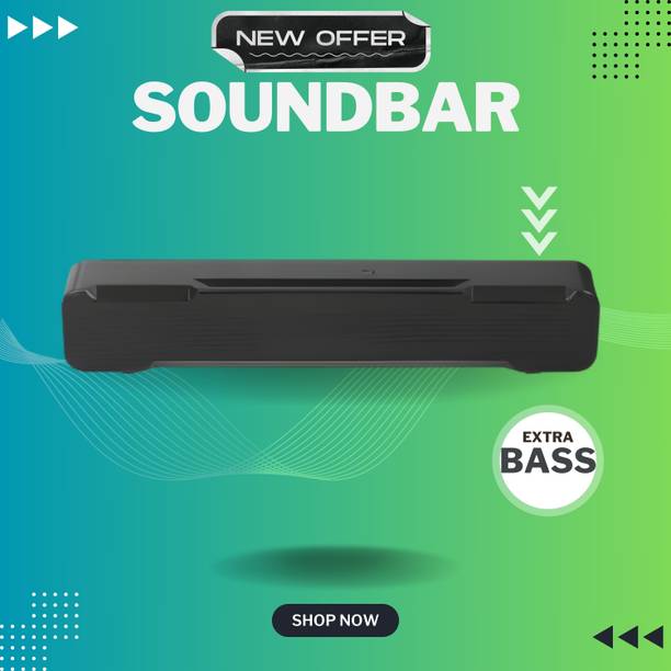 FRONY Bluetooth Soundbar Speaker With 12H Playback HD Stereo for Phone/PC/TV/Laptop434 20 W Bluetooth Soundbar