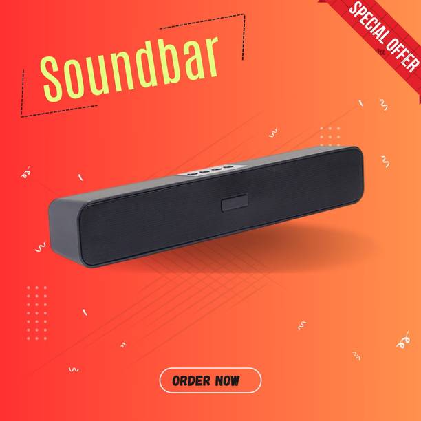 Clairbell Bluetooth Soundbar Speaker 12Hrs Playback, HD Stereo for Phone/PC/TV/Laptopi34 20 W Bluetooth Soundbar