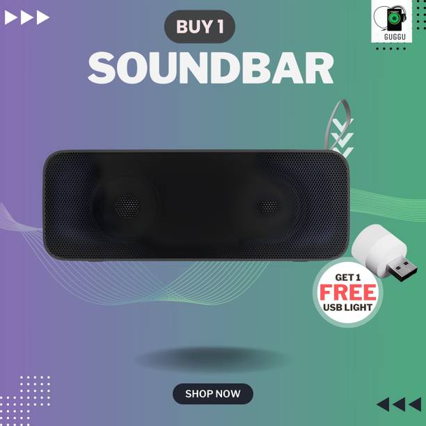 GUGGU 20W Bluetooth Soundbar with 6 Hours Wireless Playback Bluetooth SpeakersOL143 20 W Bluetooth Soundbar