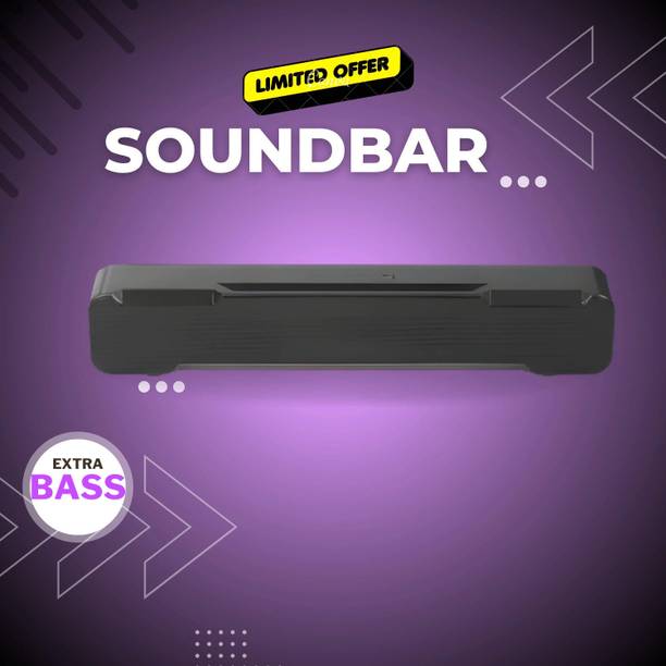 GUGGU Bluetooth Soundbar Speaker With 12H Playback HD Stereo for Phone/PC/TV/Laptop62 20 W Bluetooth Soundbar