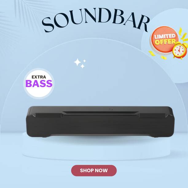 Clairbell Bluetooth Soundbar Speaker With 12H Playback HD Stereo for Phone/PC/TV/Laptop355 20 W Bluetooth Soundbar