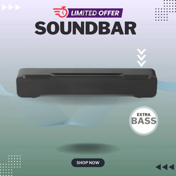 Clairbell Bluetooth Soundbar Speaker With 12H Playback HD Stereo for Phone/PC/TV/Laptop122 20 W Bluetooth Soundbar