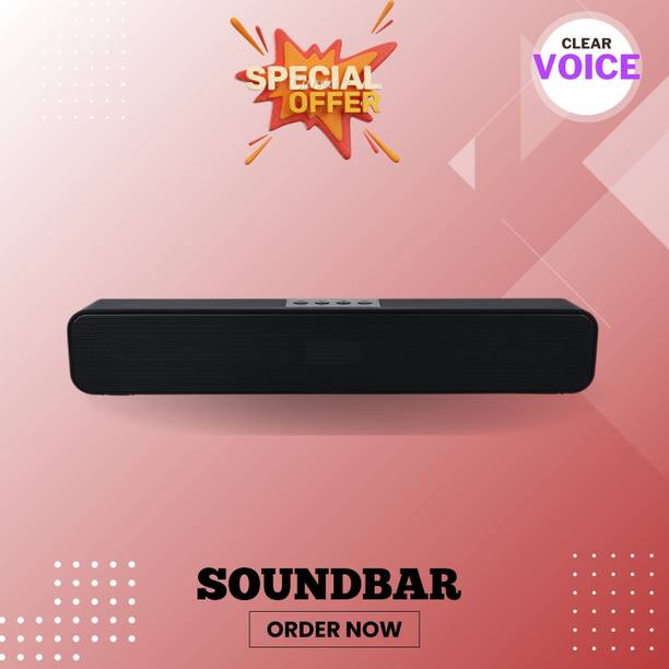 GUGGU Bluetooth Soundbar Speaker 12Hrs Playback, HD Stereo for Phone/PC/TV/Laptopi391 20 W Bluetooth Soundbar