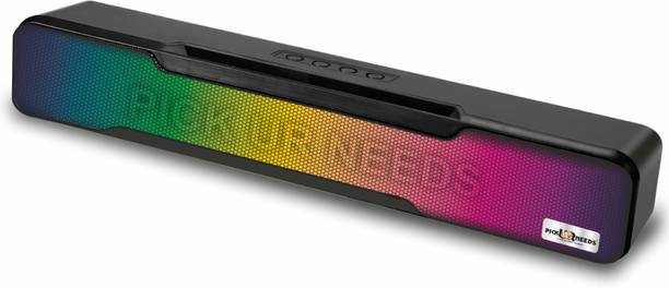 Pick Ur Needs Wireless Soundbar Speaker With RGB Light 1500mAh 7Hrs Playtime USB/Aux/TF card 10 W Bluetooth Soundbar