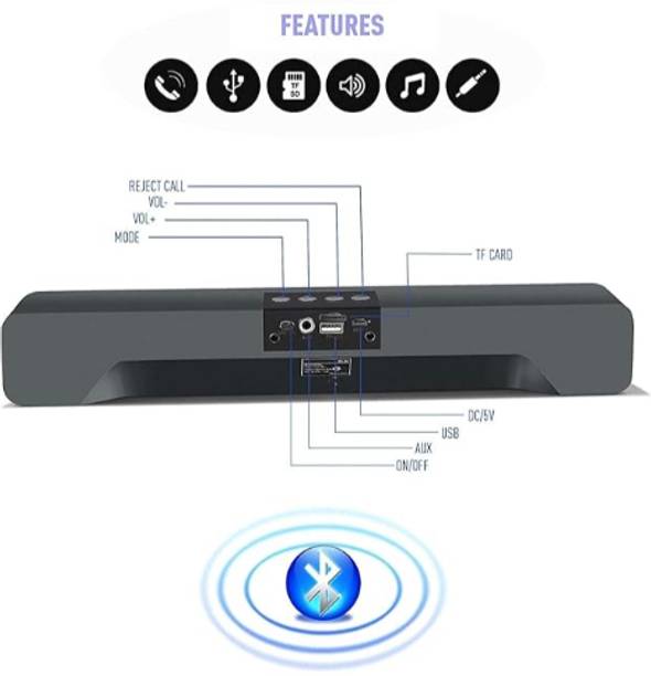 Clairbell sar_869A_Wireless E91 Bluetooth Smart Soundbar TV Speaker HomeDesktop Speaker 48 W Bluetooth Soundbar