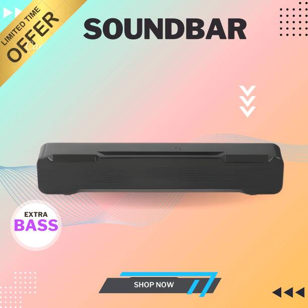 Clairbell Bluetooth Soundbar Speaker With 12H Playback HD Stereo for Phone/PC/TV/Laptop165 20 W Bluetooth Soundbar