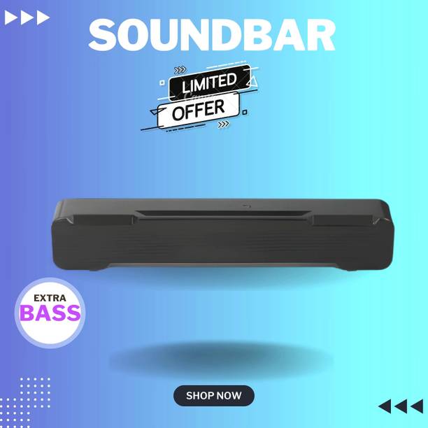 GUGGU Bluetooth Soundbar Speaker With 12H Playback HD Stereo for Phone/PC/TV/Laptop151 20 W Bluetooth Soundbar