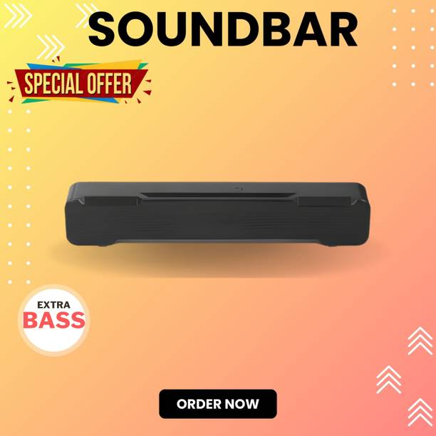FRONY Bluetooth Soundbar Speaker With 12H Playback HD Stereo for Phone/PC/TV/Laptop453 20 W Bluetooth Soundbar