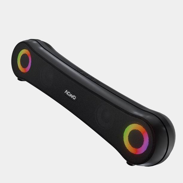ACwO CARNIwAL Desi with 7H Playtime, Dual Speakers, Dynamic RGB Lights, FM Radio 16 W Bluetooth Soundbar
