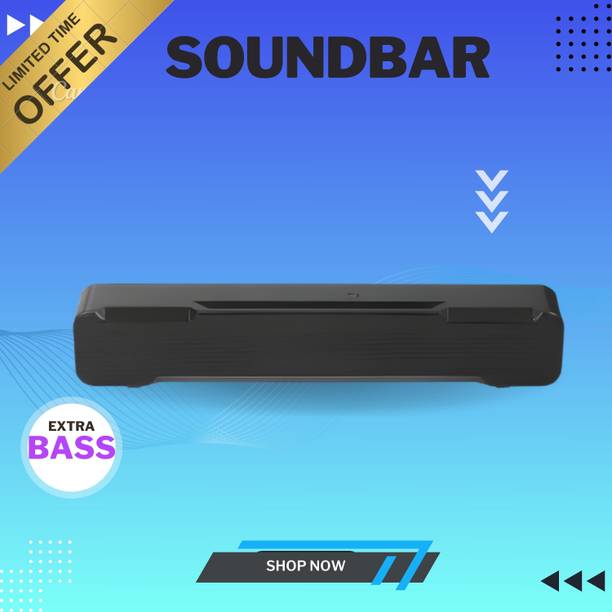 FRONY Bluetooth Soundbar Speaker With 12H Playback HD Stereo for Phone/PC/TV/Laptop350 20 W Bluetooth Soundbar