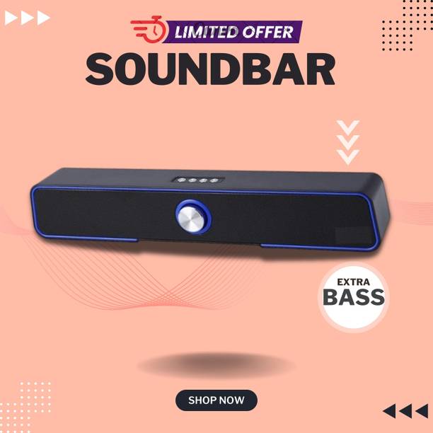 GUGGU 10W Bluetooth Soundbar with 4 Hours Wireless Play...