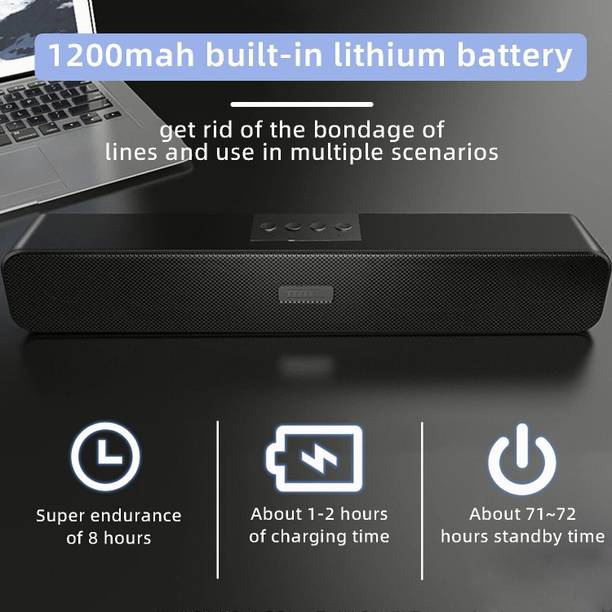 TX -FLO Portable Home TV SOUNDBAR Dynamic Thunder Sound 1500mAh Battery 16W 16 W Bluetooth Laptop/Desktop Speaker