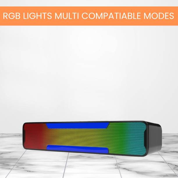 FRONY Megabar (PORTABLE HOME TV SOUNDBAR) Dynamic Thunder Sound With RGB LightQH296 20 W Bluetooth Soundbar