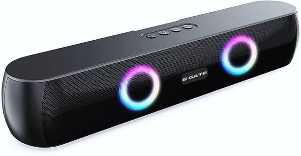 Egate C 210 RGB Light | Upto 15 Hrs Backup 2000mAh | Dual Drivers & Passive Radiator 20 W Bluetooth Soundbar