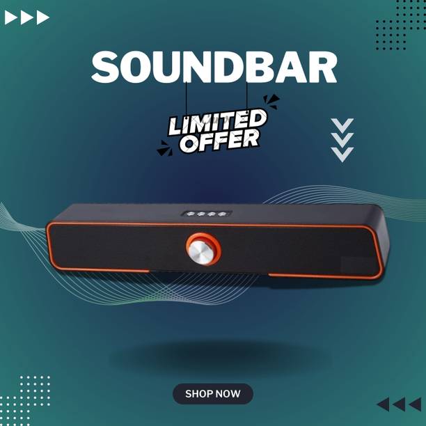 GUGGU 10W Bluetooth Soundbar with 4 Hours Wireless Playback Bluetooth SpeakersER567 10 W Bluetooth Soundbar