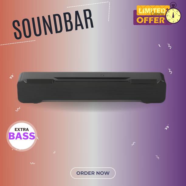 FRONY Bluetooth Soundbar Speaker With 12H Playback HD Stereo for Phone/PC/TV/Laptop275 20 W Bluetooth Soundbar
