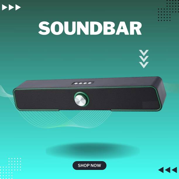 GUGGU 10W Bluetooth Soundbar with 4 Hours Wireless Playback Bluetooth SpeakersER18 10 W Bluetooth Soundbar