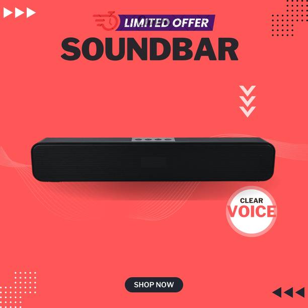 FRONY Bluetooth Soundbar Speaker 12Hrs Playback, HD Stereo for Phone/PC/TV/Laptopi260 20 W Bluetooth Soundbar