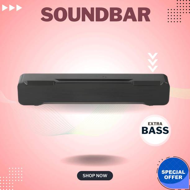 GUGGU Bluetooth Soundbar Speaker With 12H Playback HD Stereo for Phone/PC/TV/Laptop107 20 W Bluetooth Soundbar