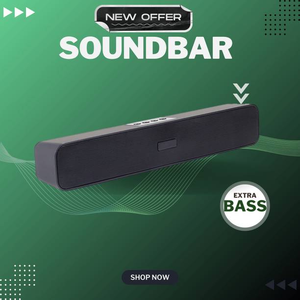 FRONY Bluetooth Soundbar Speaker 12Hrs Playback, HD Stereo for Phone/PC/TV/Laptopi169 20 W Bluetooth Soundbar