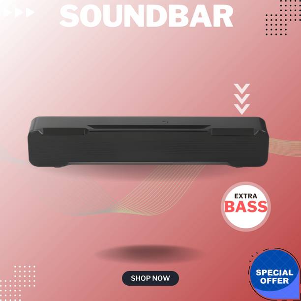 FRONY Bluetooth Soundbar Speaker With 12H Playback HD Stereo for Phone/PC/TV/Laptop450 20 W Bluetooth Soundbar