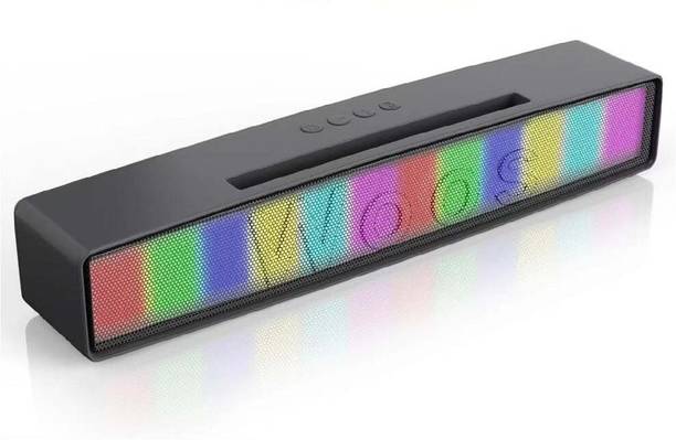 WOOS Ws-360 high bass soundbar inbuilt RGB with phone holder 10 W Bluetooth Soundbar